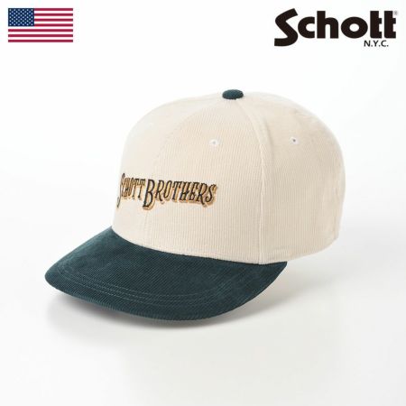 ショットのキャップ BICOLOR CORDUROY FLAT VISOR CAP（バイカラーコーデュロイフラットバイザーキャップ） SC041 ホワイト