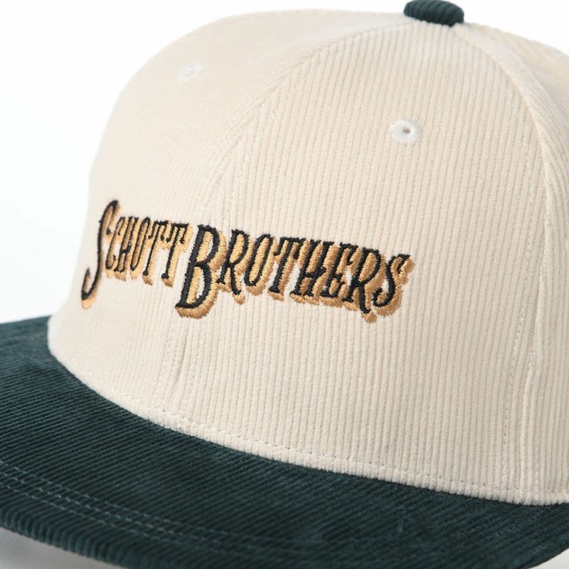 ショットのキャップ BICOLOR CORDUROY FLAT VISOR CAP（バイカラーコーデュロイフラットバイザーキャップ） SC041 ホワイト