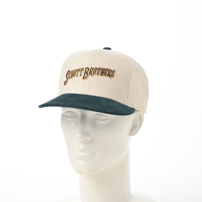 ショットのキャップ BICOLOR CORDUROY FLAT VISOR CAP（バイカラーコーデュロイフラットバイザーキャップ） SC041 ホワイト