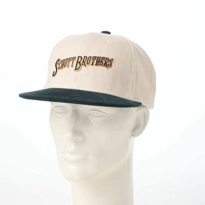 ショットのキャップ BICOLOR CORDUROY FLAT VISOR CAP（バイカラーコーデュロイフラットバイザーキャップ） SC041 ホワイト