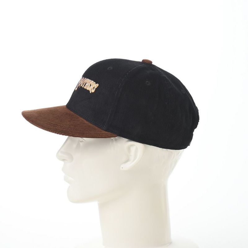 ショットのキャップ BICOLOR CORDUROY FLAT VISOR CAP（バイカラーコーデュロイフラットバイザーキャップ） SC041 ブラック