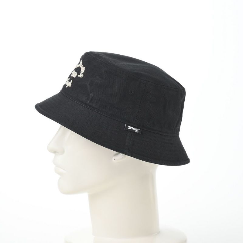 ショットのバケットハット CHAIN STITCH BUCKET HAT（チェーンステッチバケットハット） SC050 ブラック