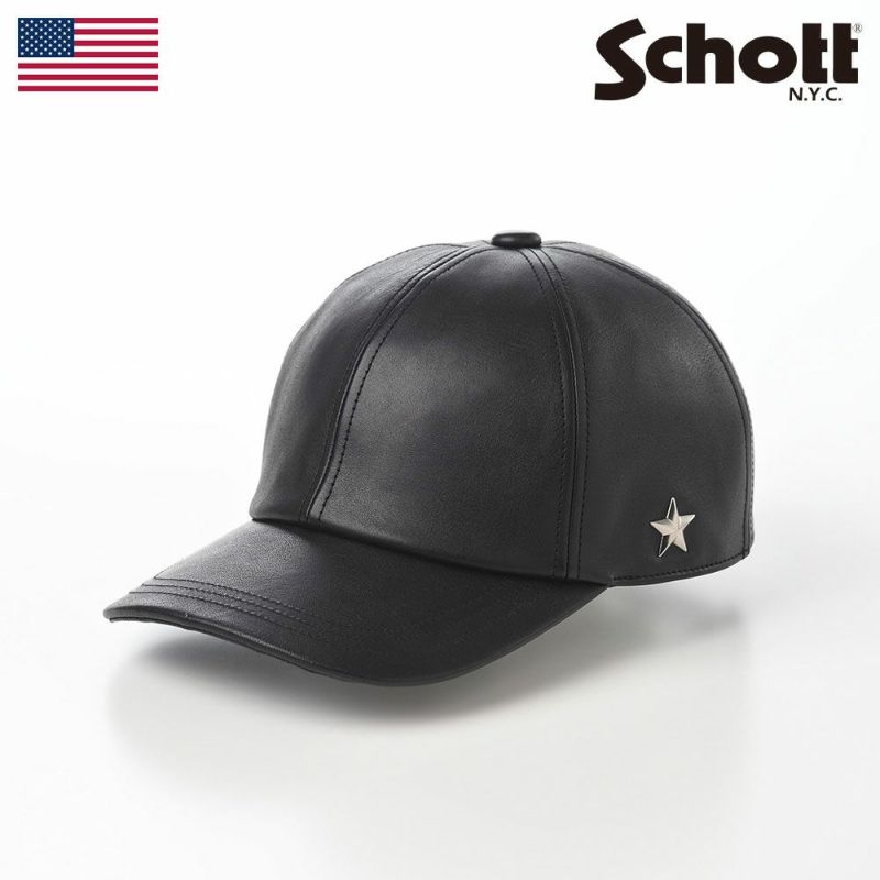 ショットのキャップ ONE STAR LEATHER CAP（ワンスターレザーキャップ） SC055 ブラック