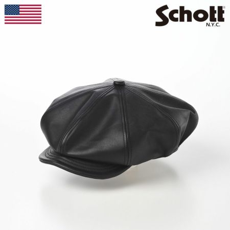 ショットのキャスケット ONE STAR LEATHER CASQUETTE（ワンスターレザーキャスケット） SC056 ブラック