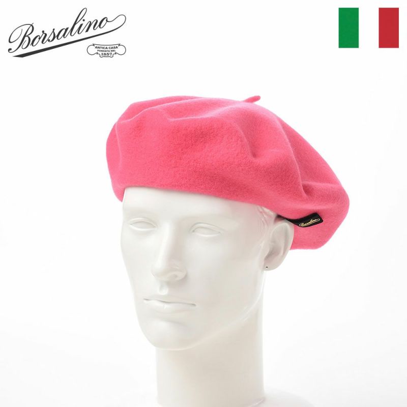 ボルサリーノのベレー帽 Basque Beret（バスク ベレー） B80002 ピンク