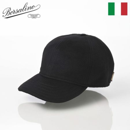 ボルサリーノのキャップ Baseball Cap（ベースボール キャップ） B95006 ブラック