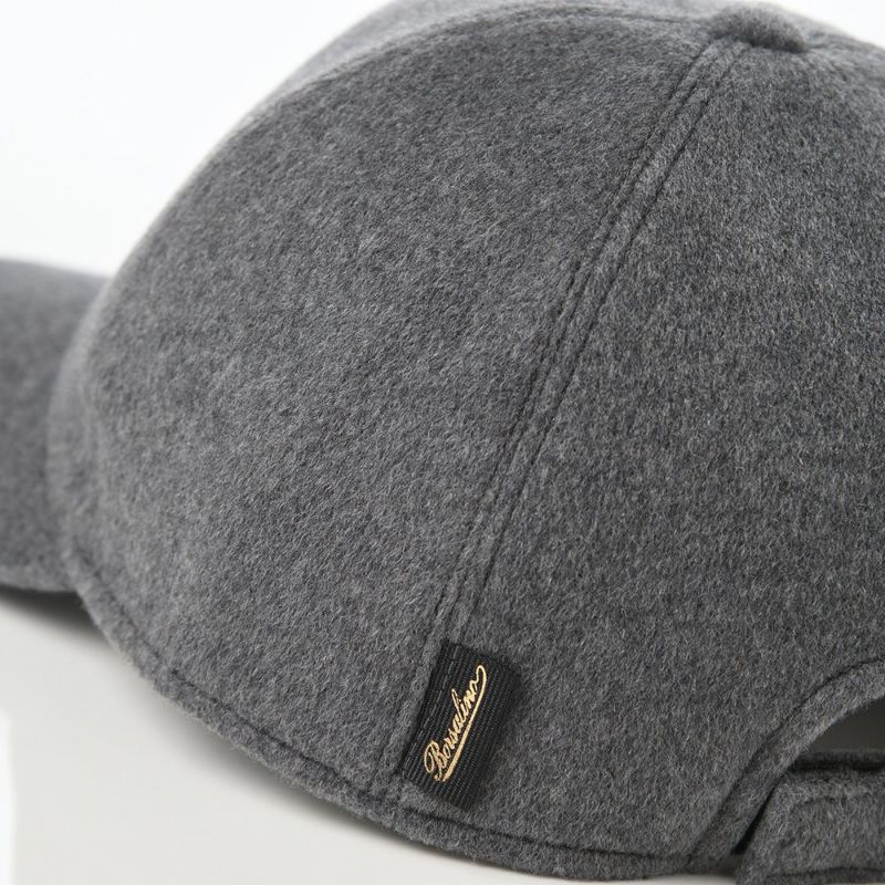 ボルサリーノのキャップ Baseball Cashmere Cap（ベースボール カシミア キャップ） B95174 グレー