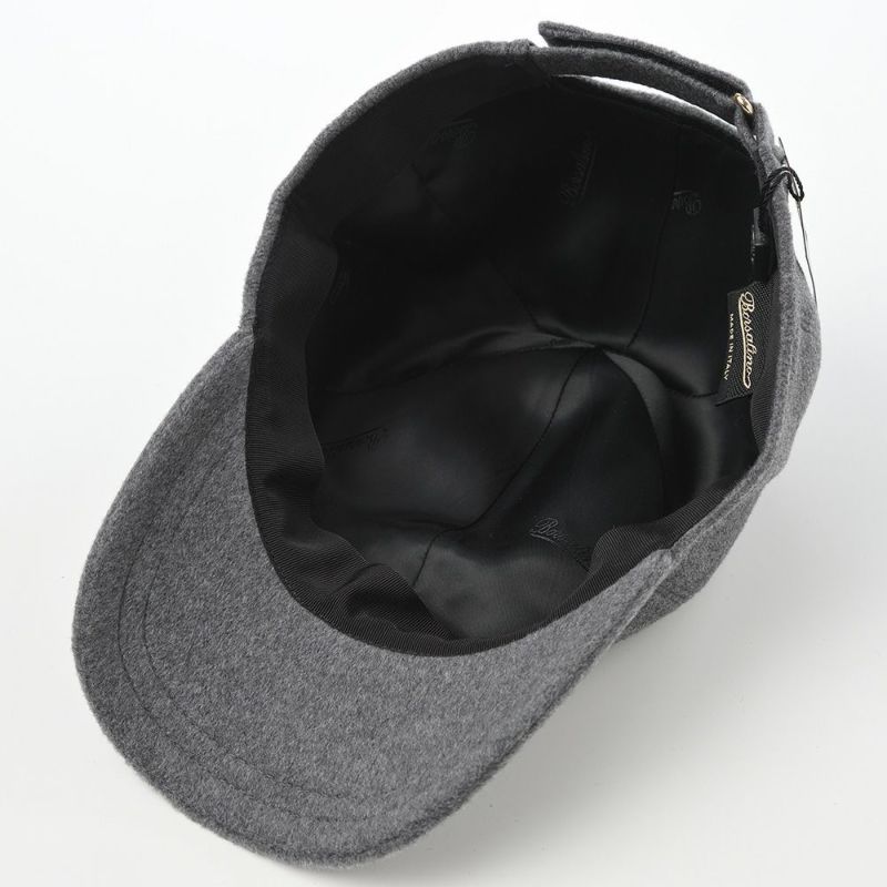 ボルサリーノのキャップ Baseball Cashmere Cap（ベースボール カシミア キャップ） B95174 グレー