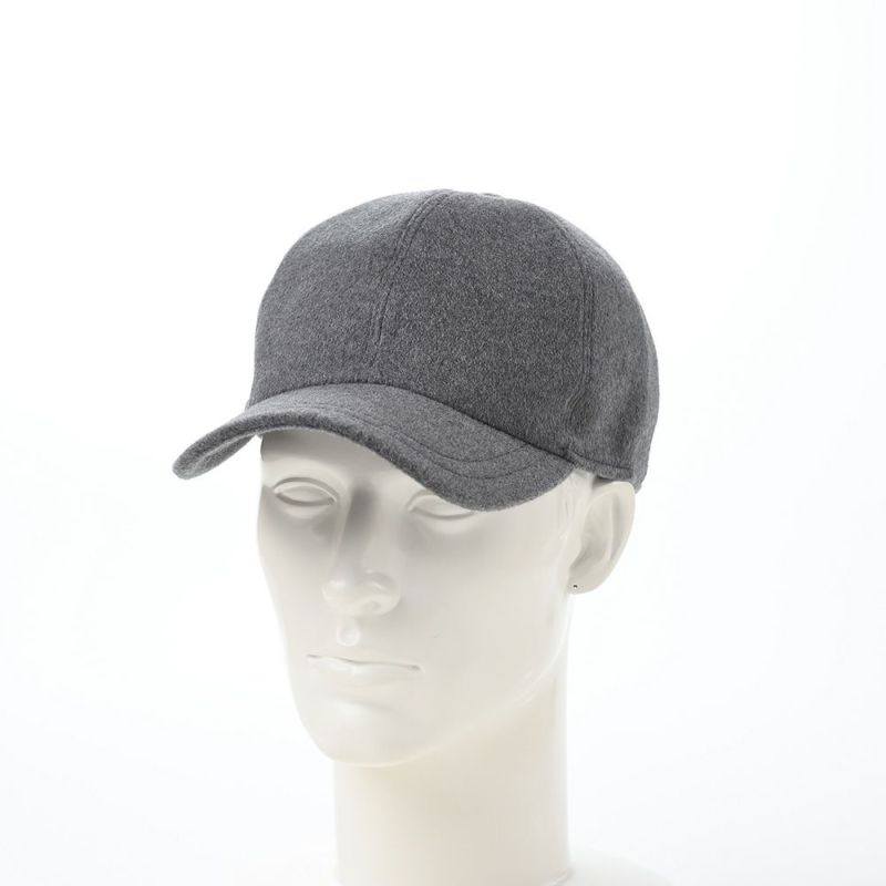 ボルサリーノのキャップ Baseball Cashmere Cap（ベースボール カシミア キャップ） B95174 グレー