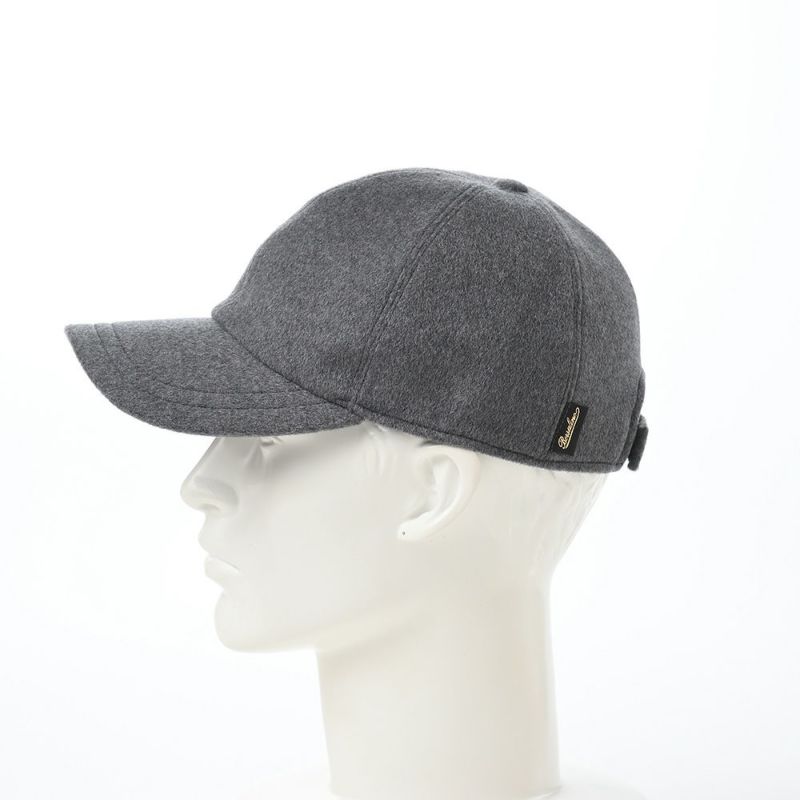 ボルサリーノのキャップ Baseball Cashmere Cap（ベースボール カシミア キャップ） B95174 グレー