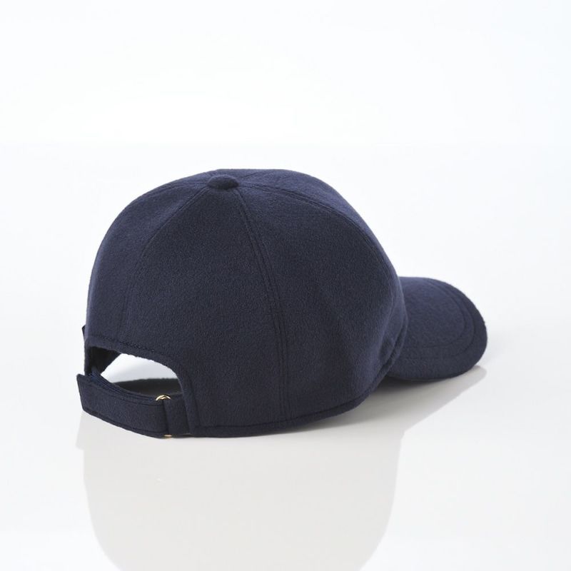 ボルサリーノのキャップ Baseball Cashmere Cap（ベースボール カシミア キャップ） B95174 ネイビー