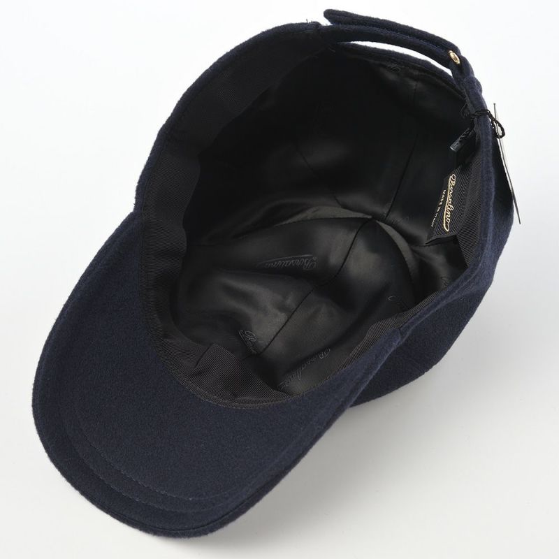 ボルサリーノのキャップ Baseball Cashmere Cap（ベースボール カシミア キャップ） B95174 ネイビー