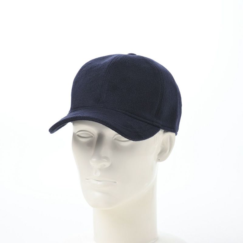 ボルサリーノのキャップ Baseball Cashmere Cap（ベースボール カシミア キャップ） B95174 ネイビー