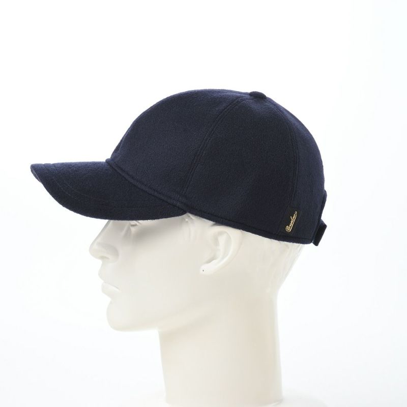 ボルサリーノのキャップ Baseball Cashmere Cap（ベースボール カシミア キャップ） B95174 ネイビー