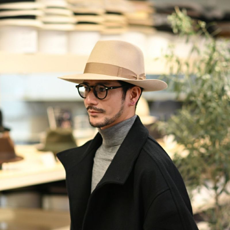 ボルサリーノのフェルトハット Q.S. Folar Rasato（Q.S. フォラール ラザート） 110757 ベージュ