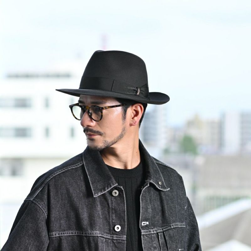 ボルサリーノのフェルトハット Q.S. Anello Rasato（Q.S. アネロ ラザート） 114336 チャコールグレー