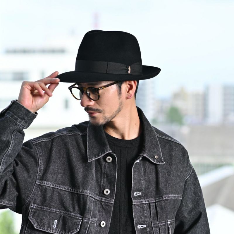 ボルサリーノのフェルトハット Alessandria rasato（アレッサンドリア ラザート） 390054 ブラック