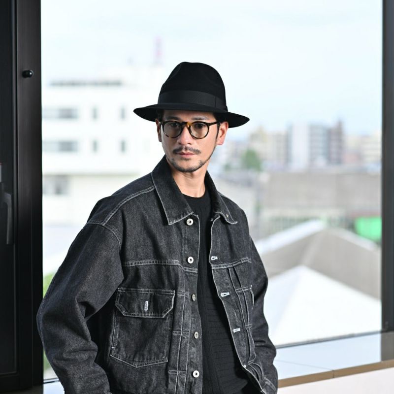 ボルサリーノのフェルトハット Alessandria rasato（アレッサンドリア ラザート） 390054 ブラック