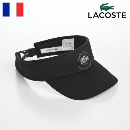 ラコステのサンバイザー LACOSTE GOLF CLUB VISOR（ラコステゴルフクラブバイザー） L1291 ブラック