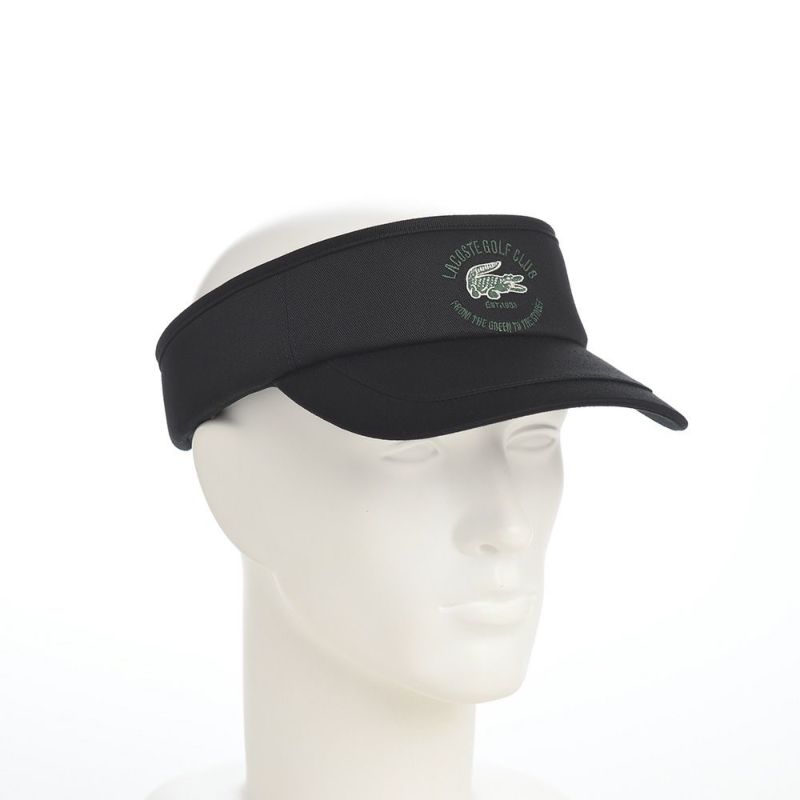 ラコステのサンバイザー LACOSTE GOLF CLUB VISOR（ラコステゴルフクラブバイザー） L1291 ブラック