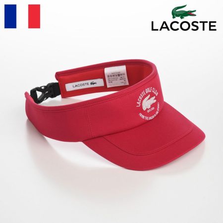 ラコステのサンバイザー LACOSTE GOLF CLUB VISOR（ラコステゴルフクラブバイザー） L1291 レッド