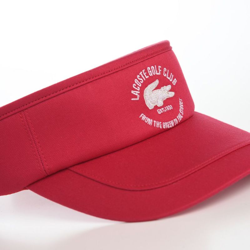 ラコステのサンバイザー LACOSTE GOLF CLUB VISOR（ラコステゴルフクラブバイザー） L1291 レッド