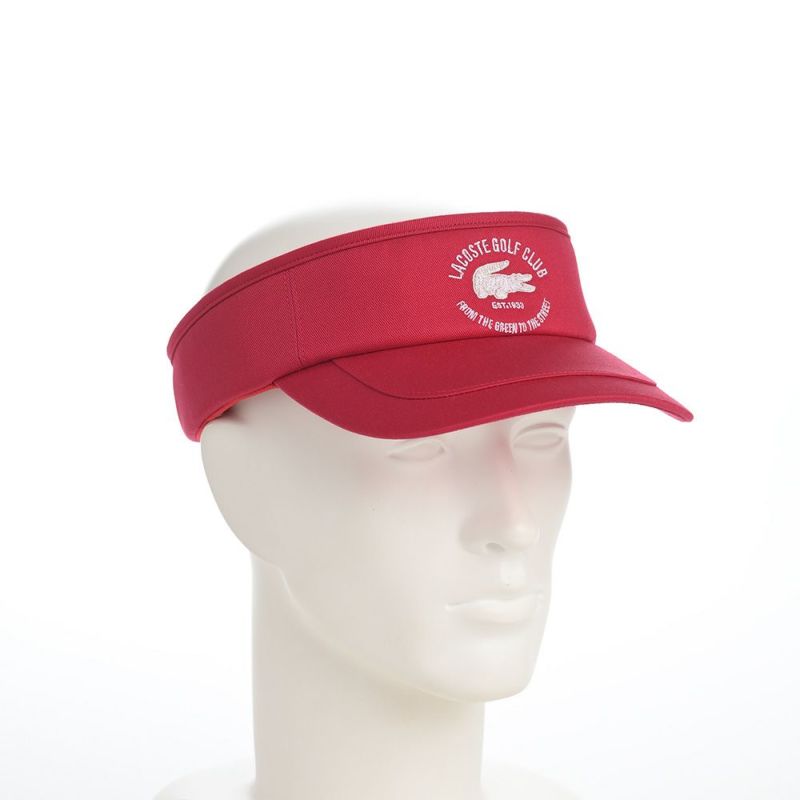 ラコステのサンバイザー LACOSTE GOLF CLUB VISOR（ラコステゴルフクラブバイザー） L1291 レッド