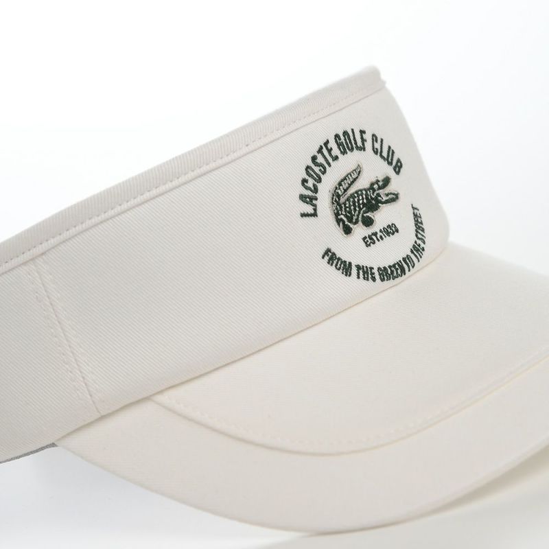 ラコステのサンバイザー LACOSTE GOLF CLUB VISOR（ラコステゴルフクラブバイザー） L1291 ホワイト