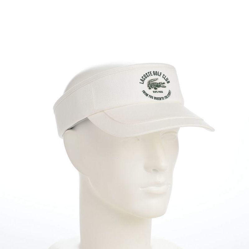 ラコステのサンバイザー LACOSTE GOLF CLUB VISOR（ラコステゴルフクラブバイザー） L1291 ホワイト