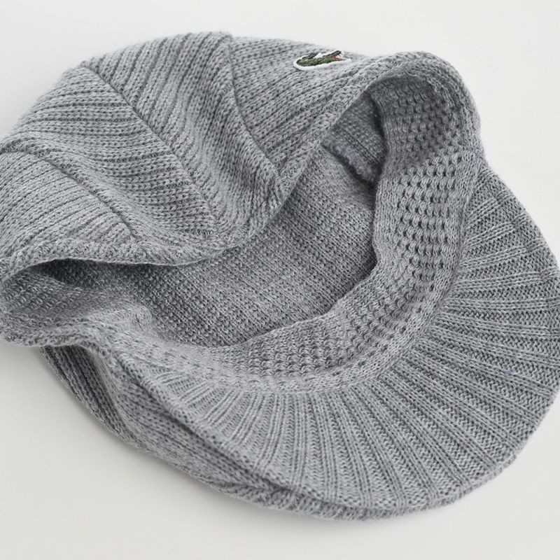 ラコステのハンチング RIB KNIT HUNTING（リブニット ハンチング） L1284 グレー