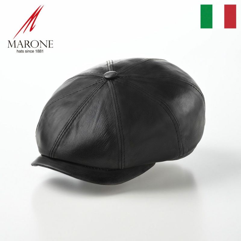 マローネのキャスケット Lambskin Casquette（ラムスキン キャスケット） BN132 ブラック