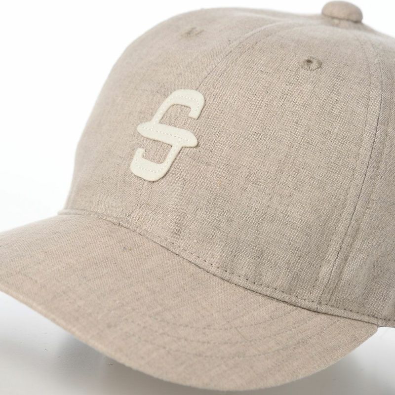 ステットソンのキャップ LINEN CHAMBRAY INITIAL CAP（リネン シャンブレー イニシャル キャップ） SE093 ベージュ