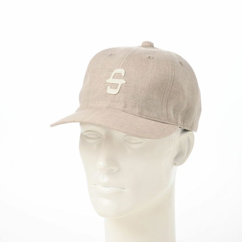 ステットソンのキャップ LINEN CHAMBRAY INITIAL CAP（リネン シャンブレー イニシャル キャップ） SE093 ベージュ