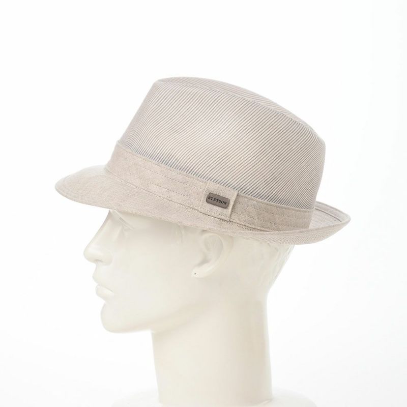 ステットソンのソフトハット SLUB BORDER HAT（スラブボーダー ハット） SE192 ベージュ