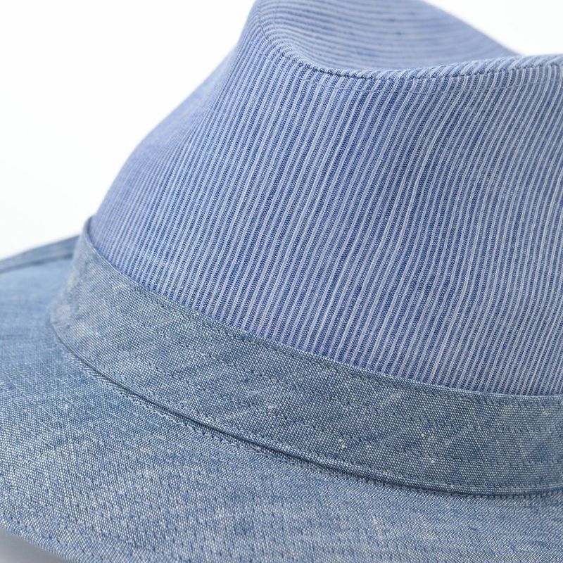 ステットソンのソフトハット SLUB BORDER HAT（スラブボーダー ハット）SE192 ブルー