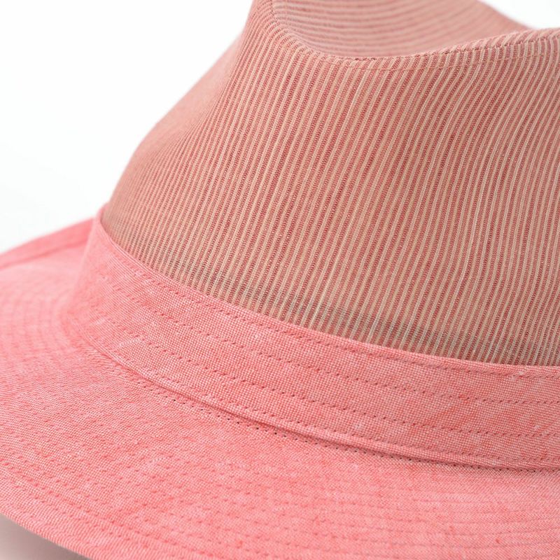 ステットソンのソフトハット SLUB BORDER HAT（スラブボーダー ハット）SE192 コーラル