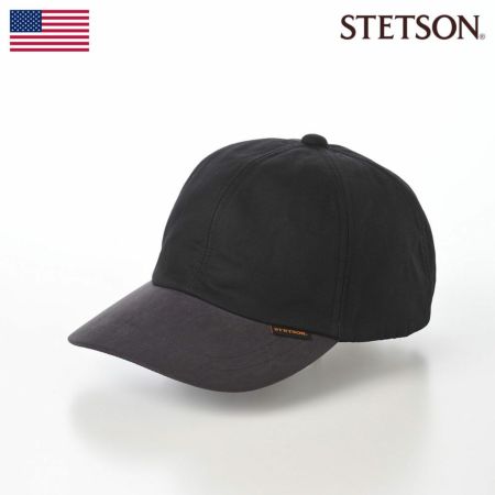 ステットソンのキャップ PARAFFIN COAT CAP（パラフィンコート キャップ）SE482 ブラック