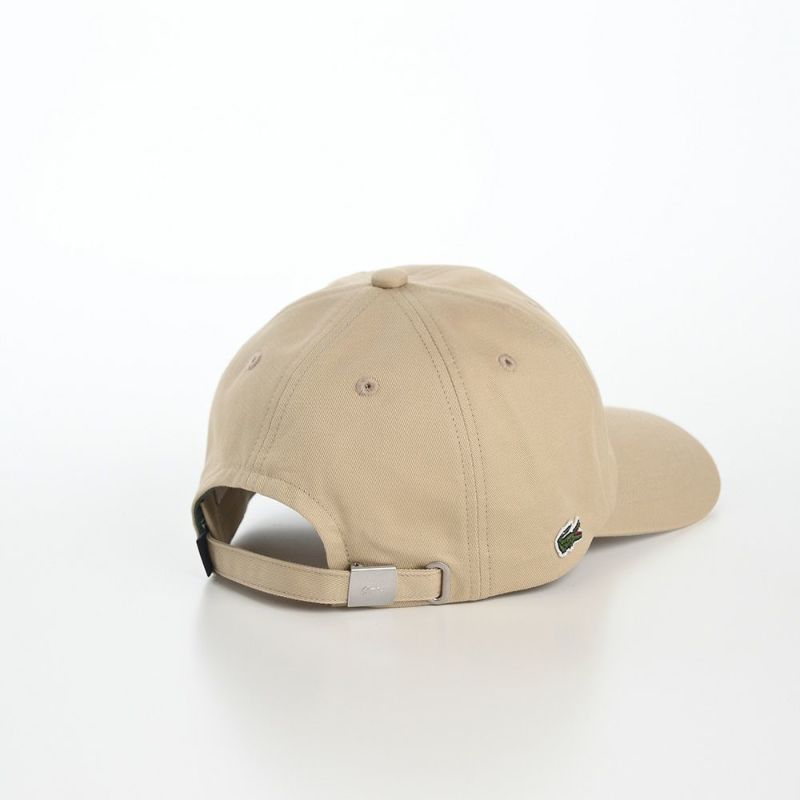 ラコステのキャップ COTTON TWILL CAP（コットンツイルキャップ） L1278 ベージュ