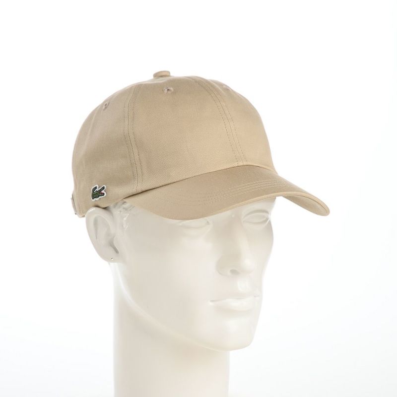 ラコステのキャップ COTTON TWILL CAP（コットンツイルキャップ） L1278 ベージュ