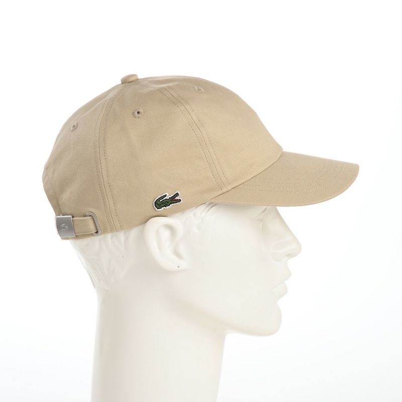 ラコステのキャップ COTTON TWILL CAP（コットンツイルキャップ） L1278 ベージュ