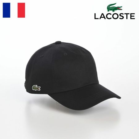 ラコステのキャップ野球帽 COTTON TWILL CAP（コットンツイルキャップ） L1278 ブラック