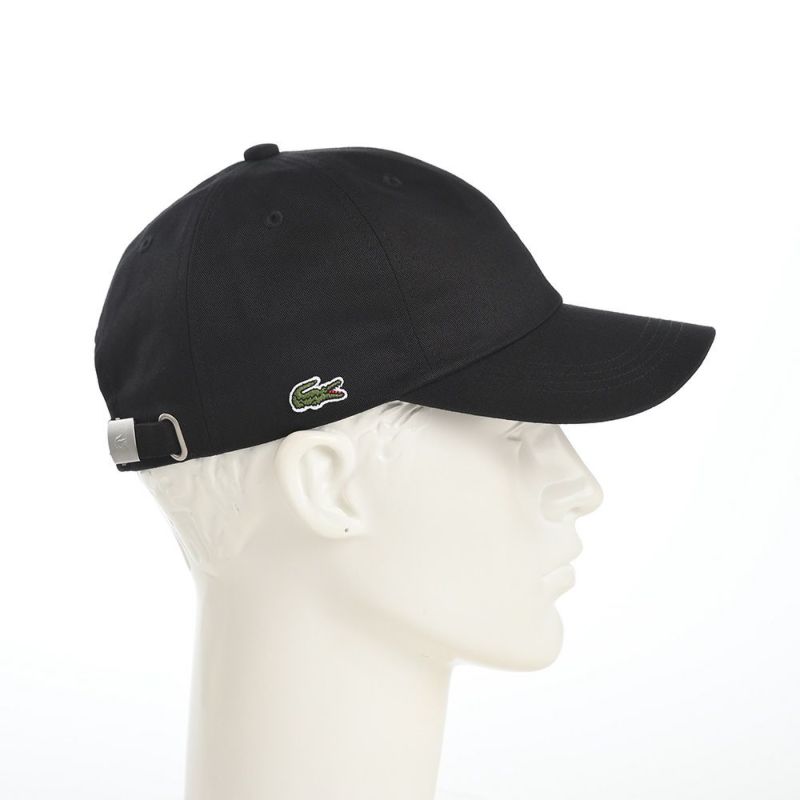 ラコステのキャップ COTTON TWILL CAP（コットンツイルキャップ） L1278 ブラック