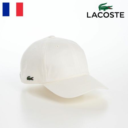 ラコステのキャップ野球帽 COTTON TWILL CAP（コットンツイルキャップ） L1278 ホワイト