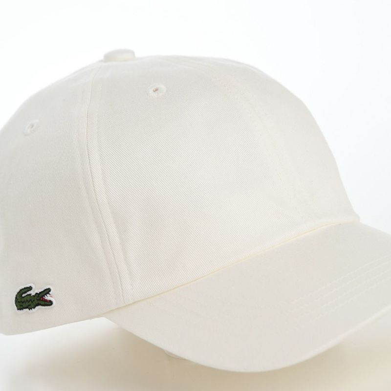 ラコステのキャップ COTTON TWILL CAP（コットンツイルキャップ） L1278 ホワイト