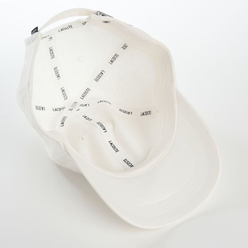 ラコステのキャップ COTTON TWILL CAP（コットンツイルキャップ） L1278 ホワイト