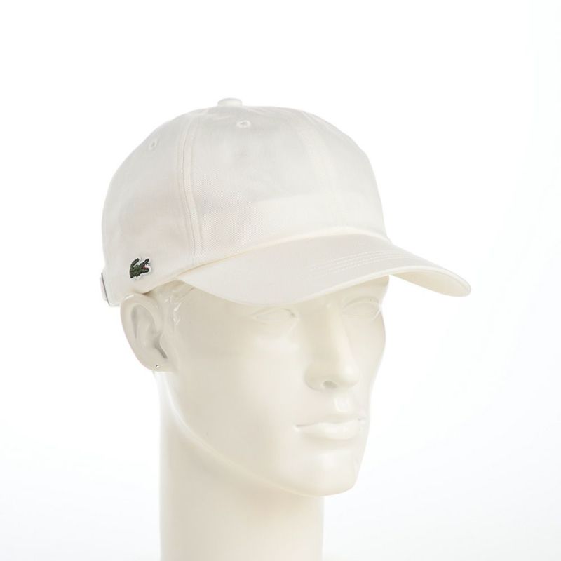 ラコステのキャップ COTTON TWILL CAP（コットンツイルキャップ） L1278 ホワイト