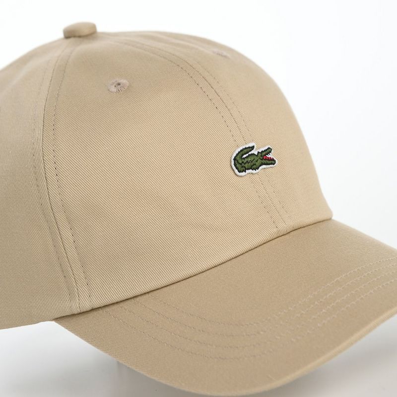 ラコステのキャップ BASIC COTTON CAP（ベーシックコットンキャップ） L1279 ベージュ