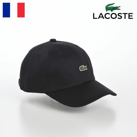 ラコステのキャップ野球帽 BASIC COTTON CAP（ベーシックコットンキャップ） L1279 ブラック