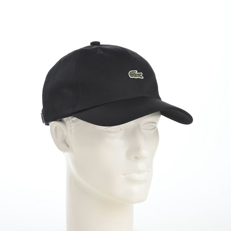 ラコステのキャップ BASIC COTTON CAP（ベーシックコットンキャップ） L1279 ブラック