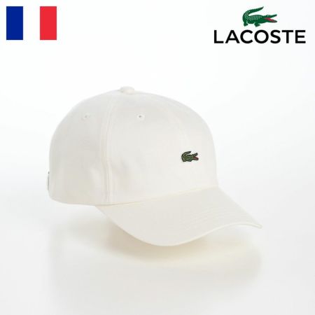 ラコステのキャップ野球帽 BASIC COTTON CAP（ベーシックコットンキャップ） L1279 ホワイト